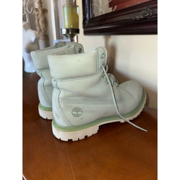 Timberland Boots Womens 8.5 M MintGreen Tiffany co. Blue - Picture 5 of 10